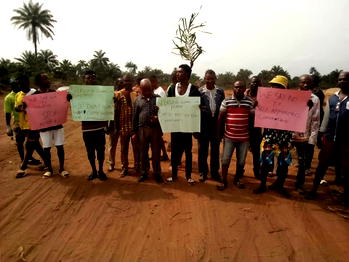 Imo youths protest, shut down oil company