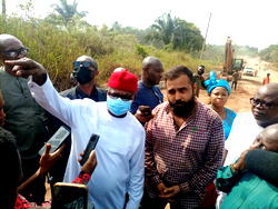 Rep Onuigbo excited as work finally begins on Umuahia-Ikot Ekpene road