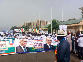 Allow Emefiele to succeed Buhari as President, group takes rally to APC Convention 