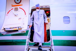 Just In: Buhari arrives Lagos