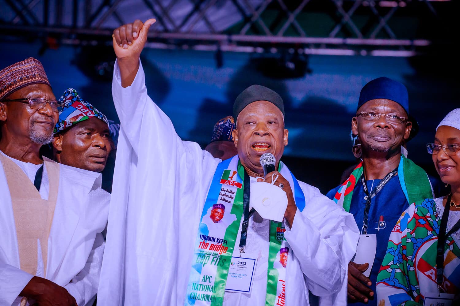 Internet agog as APC chair Adamu shouts Praise the Lord in