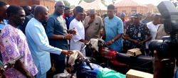 Sen. Adeyemi empowers 100 constituents, donates vehicle to vigilantes for community policing