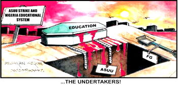 Cartoon: ASUU, FG as undertakers