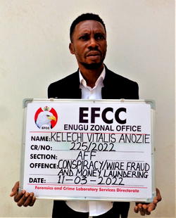 EFCC arrests Church founder wanted by FBI for wire fraud in Enugu
