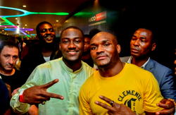 Odudu celebrates with Kamaru Usman, Phyno, 2face at the FaceOff Fight Night 2