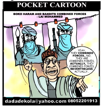 Cartoon:  I’m neither confused nor lai-ing