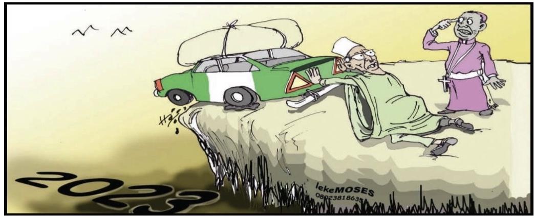 Cartoon: Pastor sees cliff, Baba sees... - Vanguard News