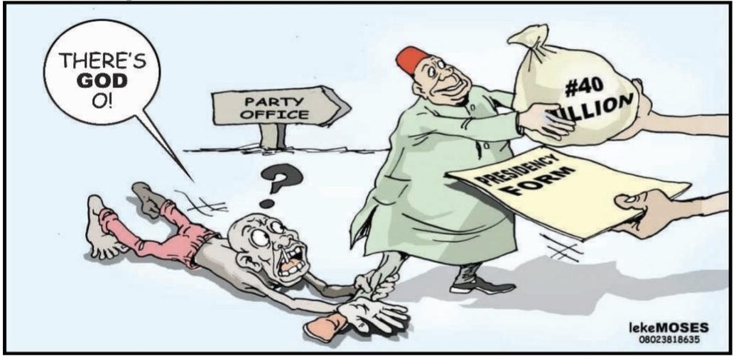 Cartoon: N50m presidency form and the masses - Vanguard News