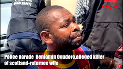 [VIDEO] Police parade Benjamin Ogudoro, alleged killer of Scotland-returnee wife