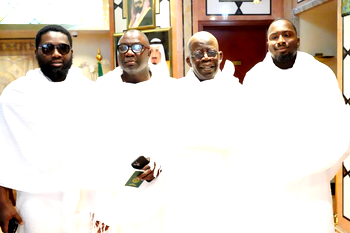 PHOTOS: Tinubu heads for Kaabah to perform Umrah rites