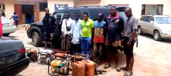 8 persons arrested for alleged vandalisation of pipelines, bunkering activities in Ondo