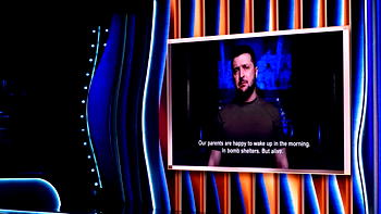VIDEO: Emotional moment Ukrainian President Zelensky made appearance at Grammys, Introduces John Legend