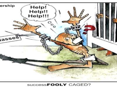 Cartoon: The Lord is your muscle, strong man