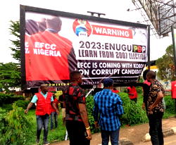 Offensive campaign: EFCC arrests billboard contractor