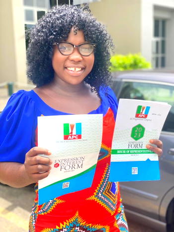Calabar Municipal/Odukpani: Alice submits nomination form, promises quality representation