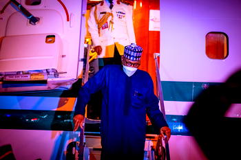 Photos: Buhari arrives Spain ahead of State Visit