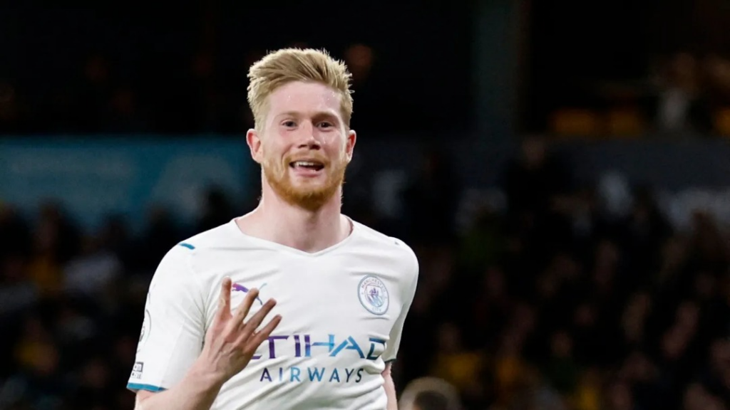 image 100 De Bruyne scores four as Man City close in on title