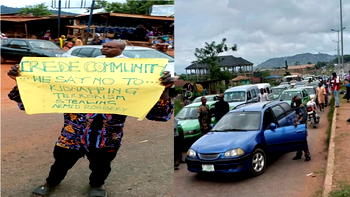 Ekiti residents block road, protest incessant kidnapping