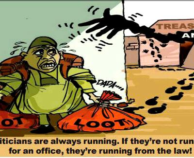 Cartoon: Runner is Nigerian politician's second name
