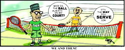 Cartoon: Serve, sir. Service
