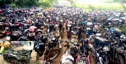 Lagos crushes 2,200 seized motorcycles