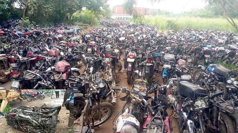 Lagos crushes 2,200 seized motorcycles