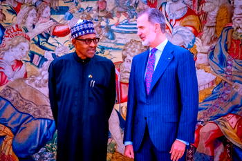 PHOTOS: Buhari meets with King of Spain