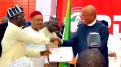 Umo Eno, Akwa Ibom PDP Guber Candidate receives Certificate of Return in Abuja