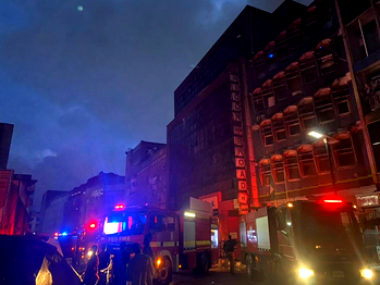 Fire guts warehouse at Broad Street, Lagos Island