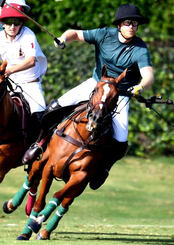 Prince Harry falls off horse during polo match after UK trip