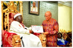 Certificate of Return: Ibibio Supreme Monarch Congratulates Pastor Umo Eno<br><br><br>