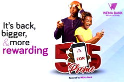Wema Bank To Reward More Customers In Season 2 Of The 5for5 Transact For Rewards Promo