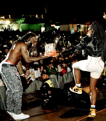 Burna Boy @31:  It’s raining balloons, cakes, praises