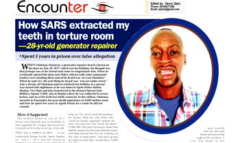 ICYMI: How SARS extracted my teeth in torture room — 28-yr-old generator repairer