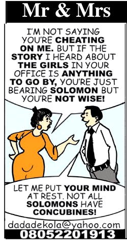Mr & Mrs: His wisdom of Solomon