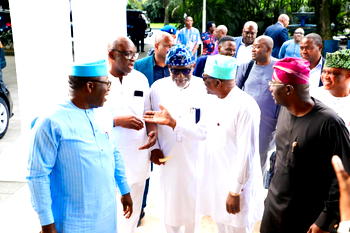 Tinubu returns amid key APC govs’ romance with Wike