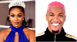 #BBNaija S7: Groovy, Beauty kiss during pool party