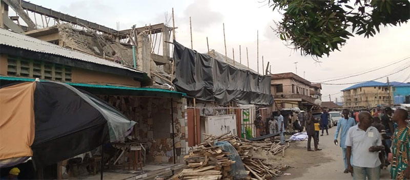 Three-storey building under construction collapses in Lagos