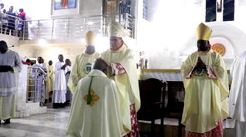Peter Obi, others watch as Most Rev Antonio Filipazz ordains Bakeni as first indigenous Bishop of Maiduguri