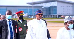 Buhari arrives in Daura for Eid-el-Kabir