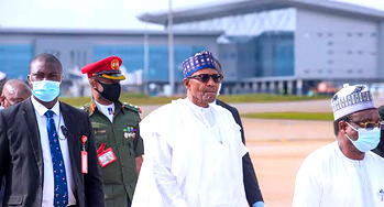 Buhari arrives in Daura for Eid-el-Kabir