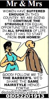 Cartoon: Gender balance includes hairstyle