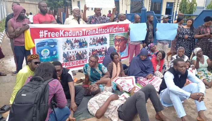 Abuja-Kaduna Train Kidnap: Families of 41 victims protest, ground Transport Ministry