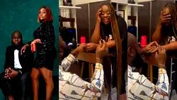 Moment comedian, Lasisi Elenu proposes to his lover (Video)