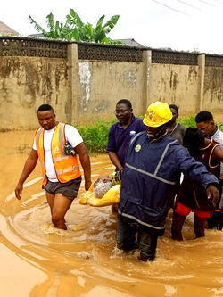 LASEMA rescues woman trapped in flood