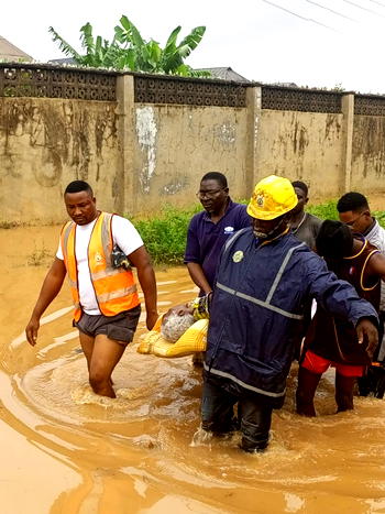 LASEMA rescues woman trapped in flood