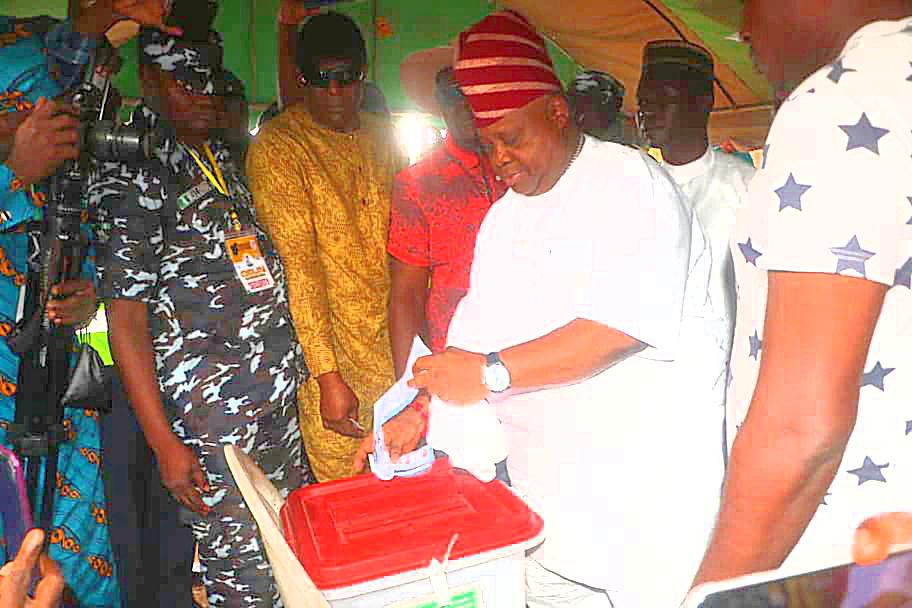 Osun Election: Governor Oyetola's main challenger, Adeleke casts vote -  Vanguard News