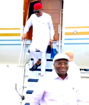 [PHOTOS] Wike returns home from Turkey vacation