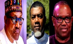 Protests/Insecurity: Again, Reno Omokri knocks Obi, bombs Buhari for traveling to Liberia