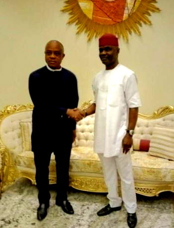 APC guber candidate, Emenike visits Abia deputy gov